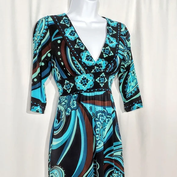 2000s vintage tie back midi dress - Picture 4 of 6